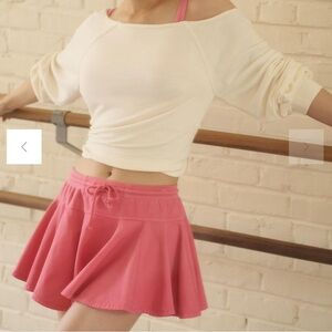 Anthropologie Daily Practice Courtside Mini Skirt | Cotton Blend | Pink | NWT